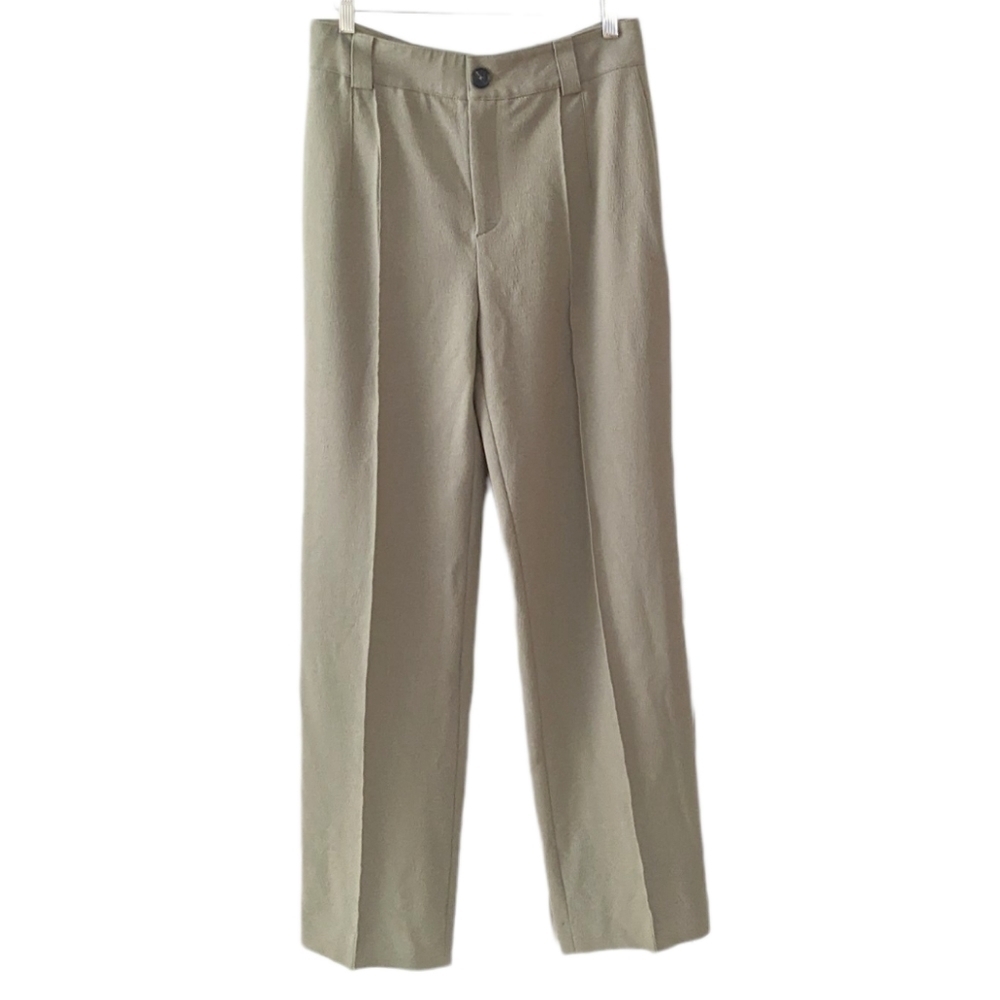 Zara olive green wide leg pants Medium @E